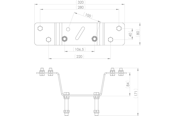 Universal reservehjulsholder