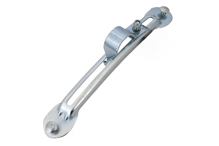 DOMAR hjulkasse fender monteringsbeslag, justerbar, galvaniseret
