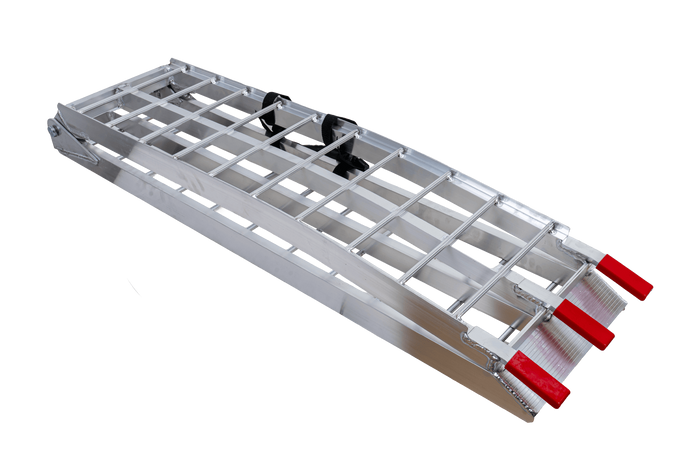 UNITRAILER ALR002 foldbare ramper aluminiumsramper til trailere 221 cm 680 kg med rem, sæt med 2