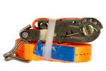 Sæt med fire UNITRAILER 8m/25mm/1t orange transportbånd med strammer