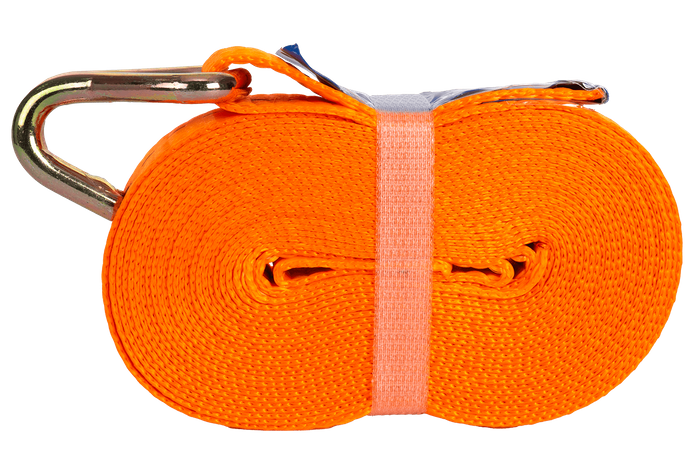 Sæt med fire UNITRAILER 6m/25mm/1t orange transportbånd med strammer