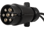 MANTES elektrisk installationsanhængerledningsnet 4,5 m 7PIN STIK BAYONET 2x5PIN