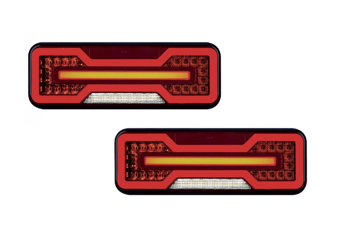 TruckLED L1871+L1872 LED NEON DYNAMISKE baglygter, 0,35m kabel, 6 funktioner, venstre+højre