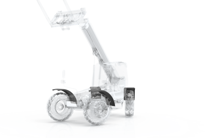 Skærme til landbrugsmaskiner 24-33" DOMAR T10125 hjulkasse 1050/330mm