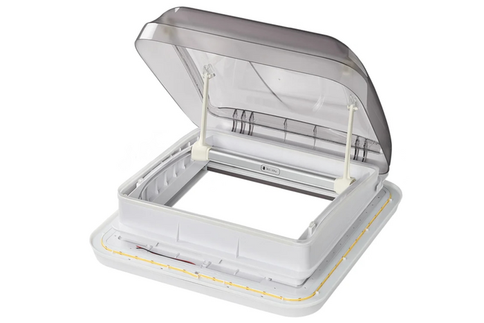 ProPlus 610905V01 tagvindue til campingvogn med LED-belysning 400x400mm