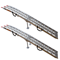 UNITRAILER ALR003 foldbare ramper aluminiumsramper til trailere 221 cm 680 kg med rem og støtte, sæt med 2