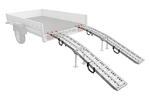 UNITRAILER ALR003 foldbare ramper aluminiumsramper til trailere 221 cm 680 kg med rem og støtte, sæt med 2