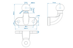 ProPlus 341210 Anhængertrækkugle 50mm 3500kg Sort
